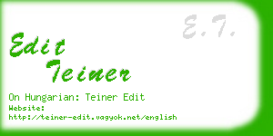 edit teiner business card